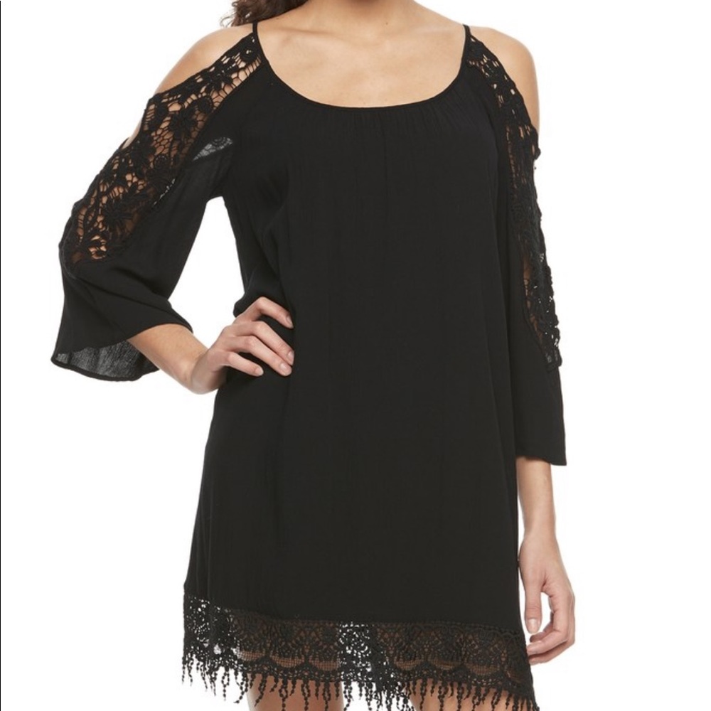 Cold-Shoulder Shift Dress